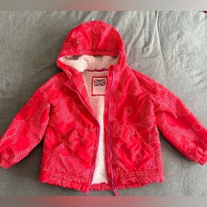 Mini Boden Red and Pink floral jacket